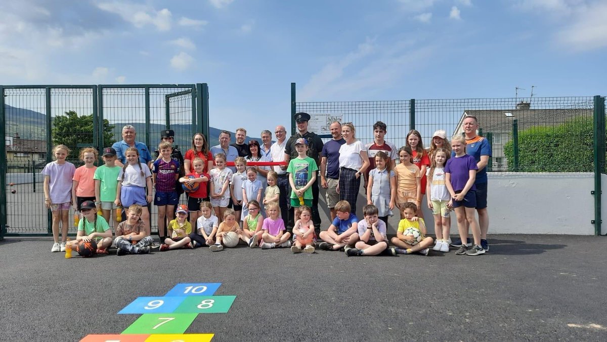 A delight to open the new MUGA in Meigh thanks to the Small Settlement Revitalisation Scheme. 

A safe &amp; enjoyable space for children to meet friends, play sports, &amp; have fun thanks to the hard work of Meigh Community Centre/Association, the steering group, DfC, DEARA, and NMDDC.