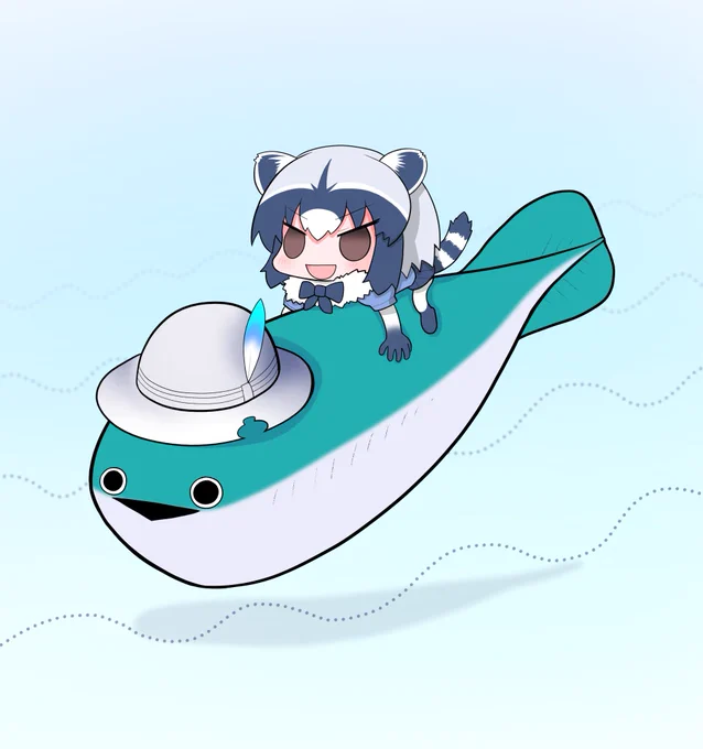 カバンサンデス  もう描いてらっしゃる方いらしましたのでアライさん乗せましたのだ