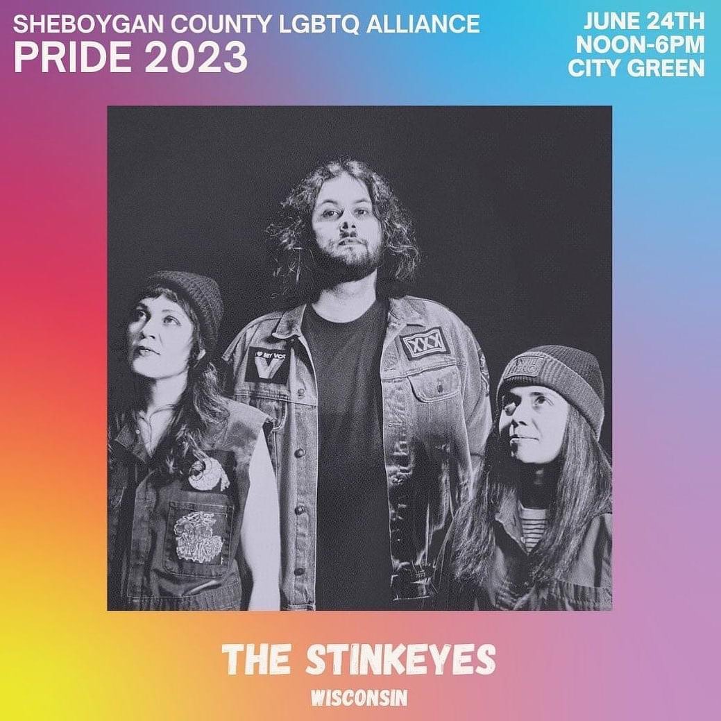 TheStinkeyesWI's tweet photo. Over the moon honored to play Sheboygan Pride this year. Skunk punk kicks off at 4:00 p.m. at City Green, but the party is all day. Also, be sure to stay for the after-party at Paradigm! https://t.co/8TjDp68Em1
