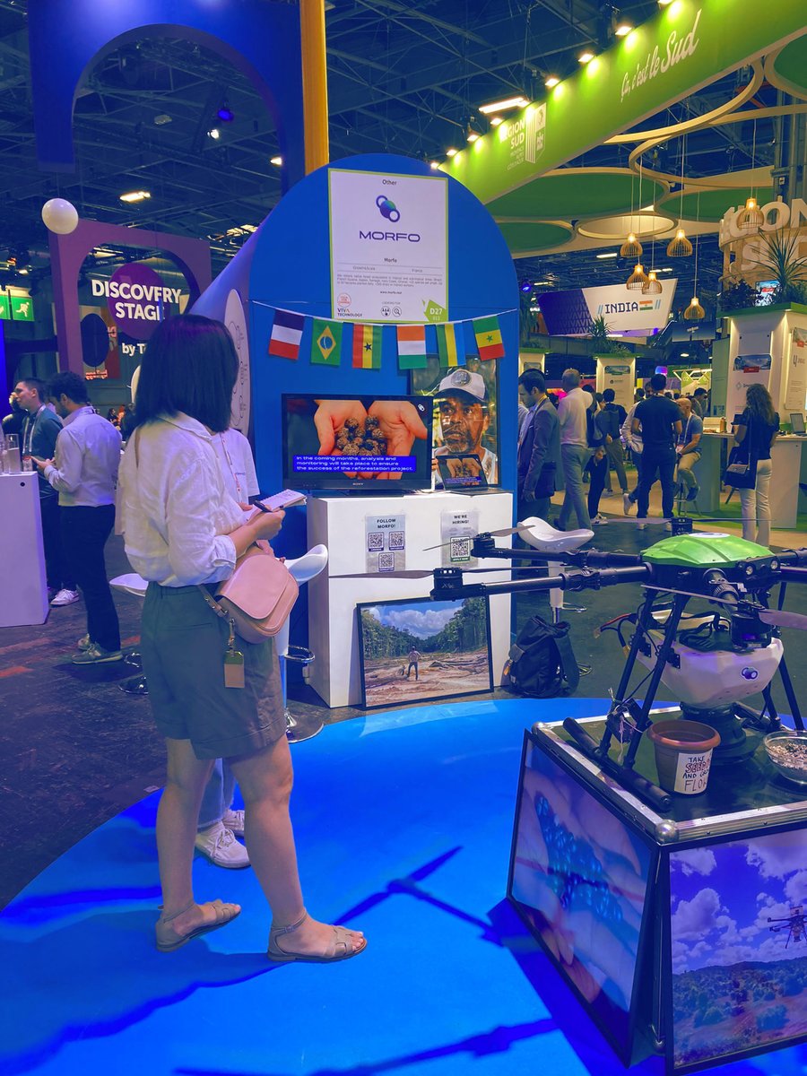 TelecomSudParis's tweet photo. [#VivaTech]🌲#Morfo restores native forest ecosystems in tropical and sub-tropical areas. It encapsulates seeds &amp; uses #drones to disseminate them at high speeds in areas to be restored.⏩https://t.co/zvgAHUawH5

@IMTFrance @IP_Paris_ @FondationMT

#IMTvivatech #IPParisVivatech https://t.co/6wURGN9YOQ
