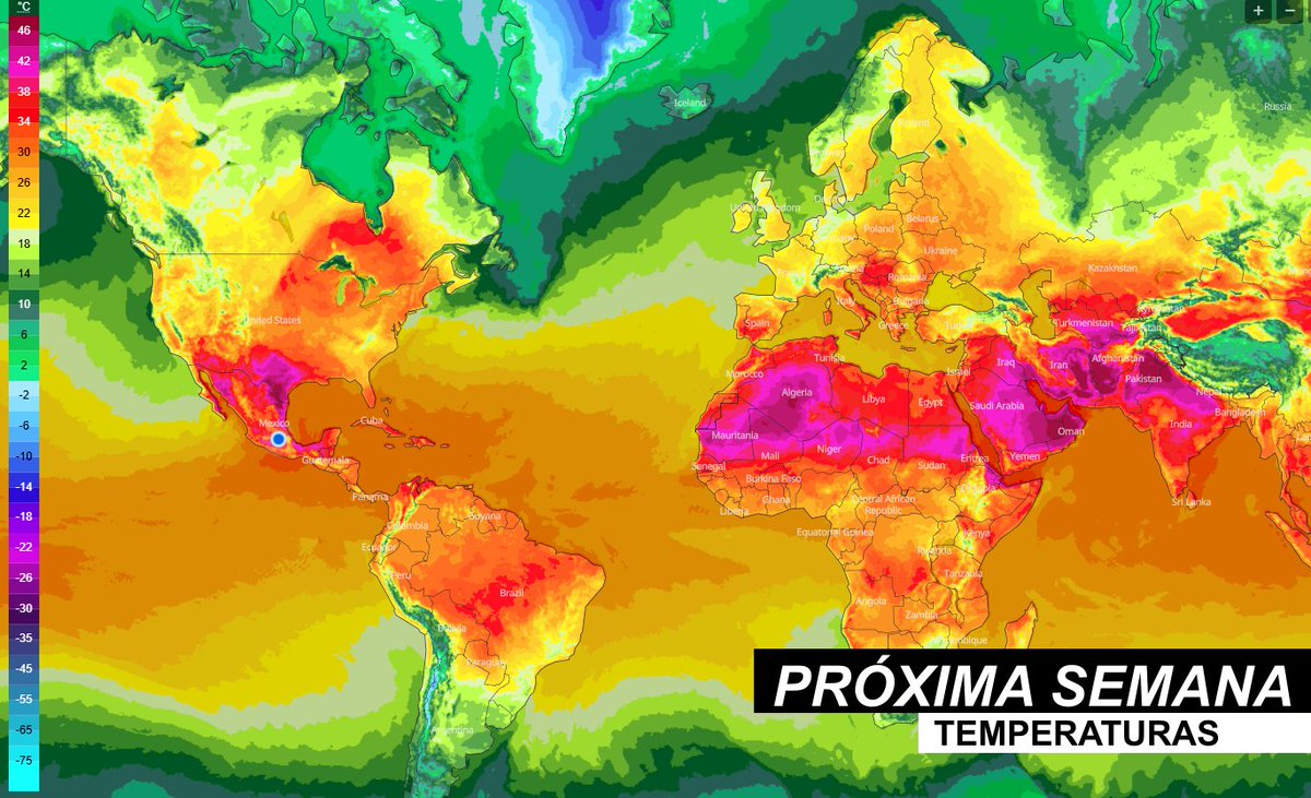 nelvaldez's tweet photo. 🌡La próxima semana el Noreste de México y Sur de Texas se estarán equiparando en temperaturas a los desiertos de África y Medio Oriente con valores que podrán superar los 45°C

#OndaDeCalor #Monterrey #NoresteCaliente https://t.co/oNT9sPREZA
