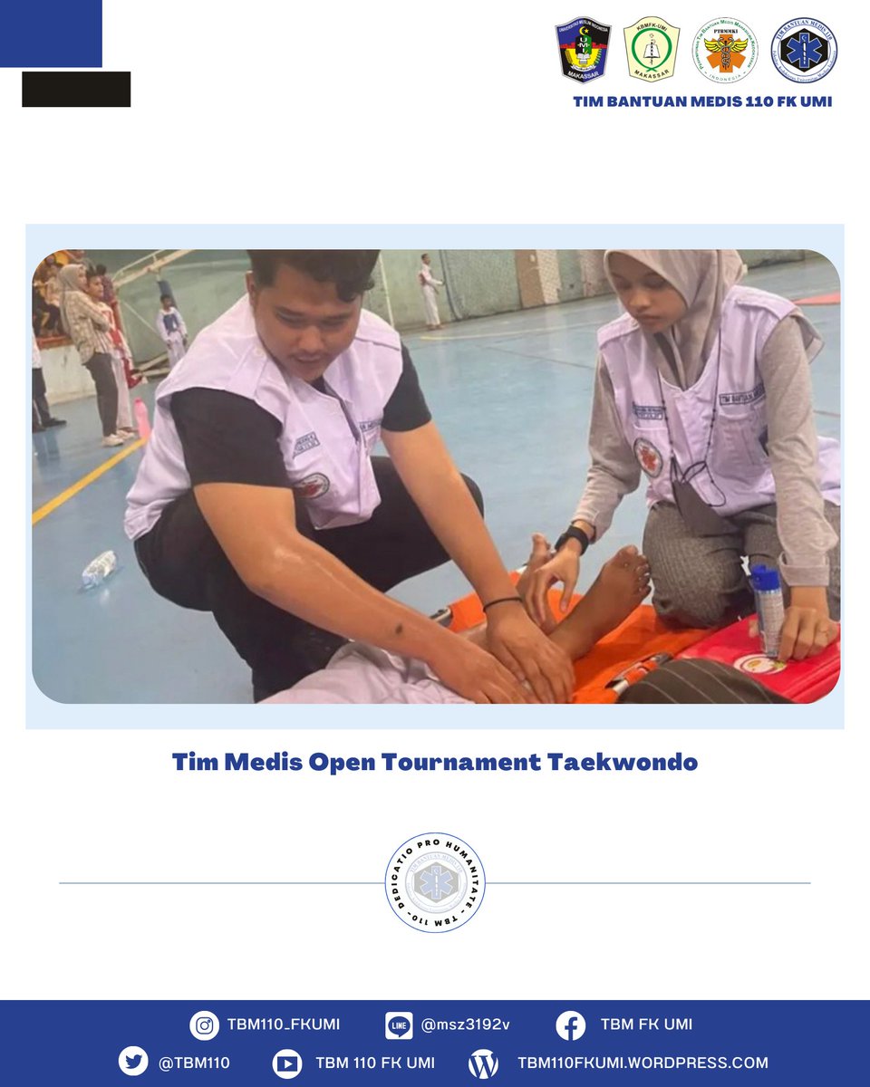 [EVENT REPORT]

Assalamualaikum sejawat✨

Alhamdulillah telah dilaksanakan kegiatan Tim Medis Open Tournament Taekwondo pada tanggal 15-16 Juli 2022

#TBM110FKUMI
#dedicatioprohumanitate