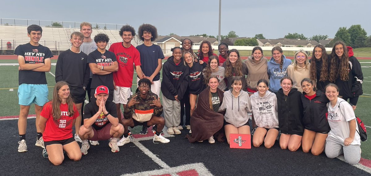 A HUGE THANK YOU to our high school and alumni volunteers! Without their help, there is literally no way that we have a successful week of youth track camp in Huntley. Not everyone was able to be there everyday, but everyday was better because of them!!! @RedRaiders_GTF  #service