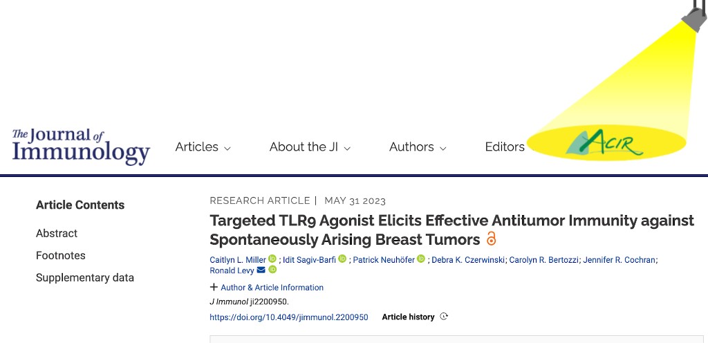 In the physiologically relevant MMTV-PyMT GEMM model, @CaitlynBioE @BarfiIdit @CarolynBertozzi demonstrated that systemic delivery of a tumor integrin-targeted TLR9 agonist (PIP-CpG) led to sustained elimination [...] bit.ly/3Cu9QTC