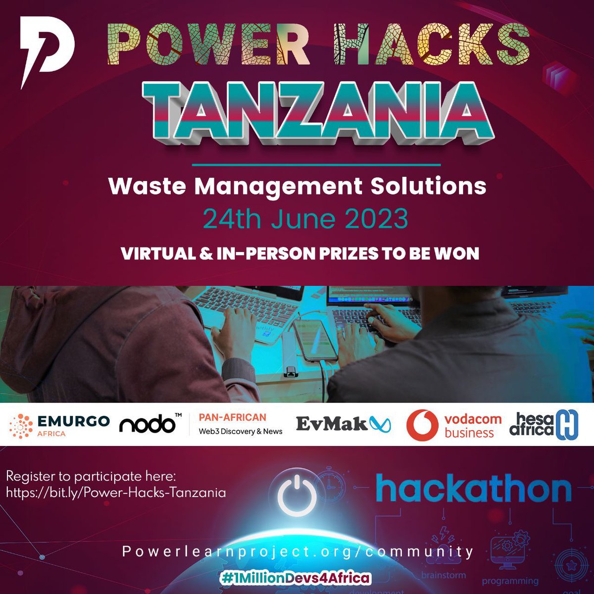 plpcommunity's tweet photo. Jambo TZ๐น๐ฟ! Are you ready to build the future of sustainable #WasteManagement?
๐ฃ #PowerHacks TZ is coming.
Get your thinking caps on for the stage is set & the countdown has begun!โก
๐https://t.co/lIJD997SOc
#1MillionDevs4Africa #Hackathon #Innovation #TechTZ
@Official_NODO https://t.co/d5GvRYttT7