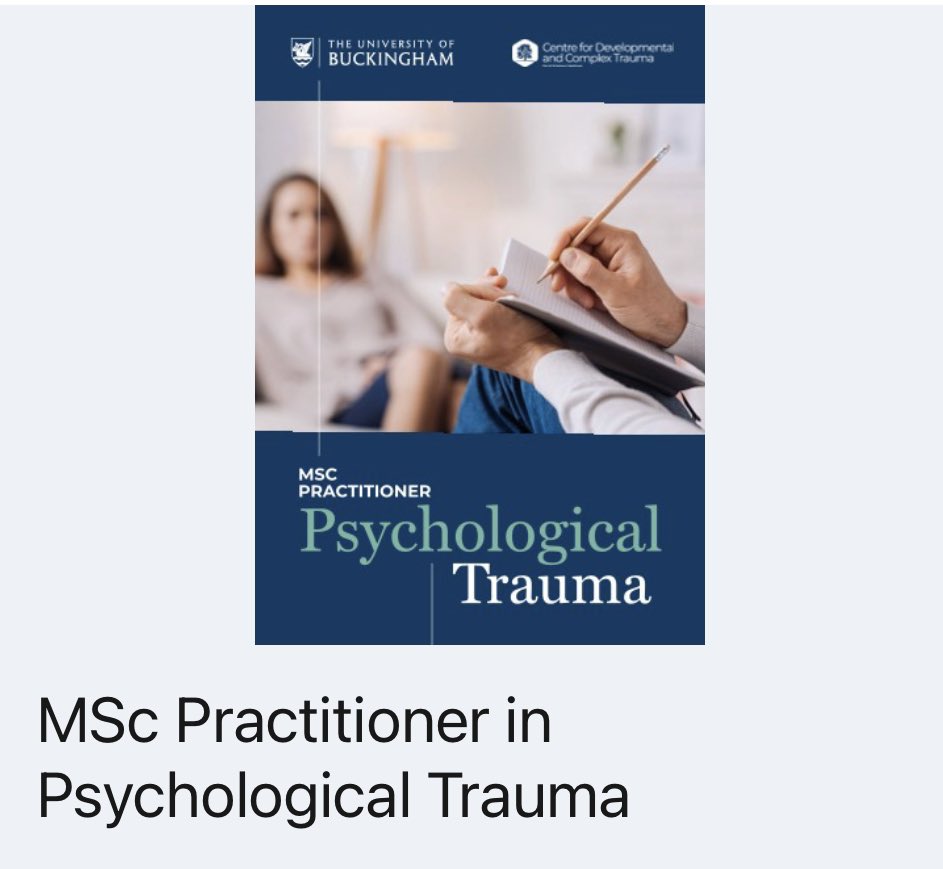 Great to see how many students are signing up for the MSc Practitioner in Psychological Trauma starting in September