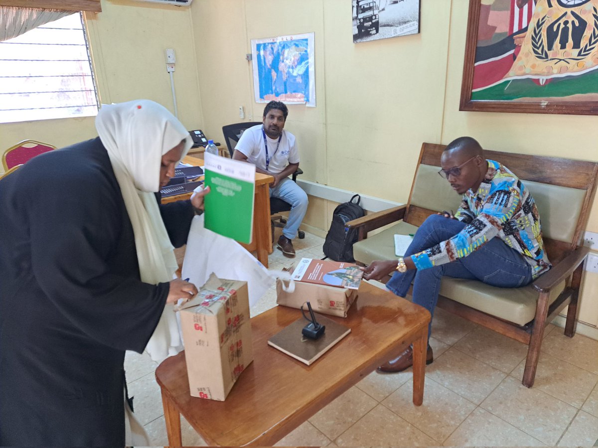 I paid a  courtesy call to Rayees Ahamed , HSO- IOM Kakuma office. I was glad to receive the initial Ward Climate Action plan supported by <a href="/IOMKenya/">IOM Kenya</a> .