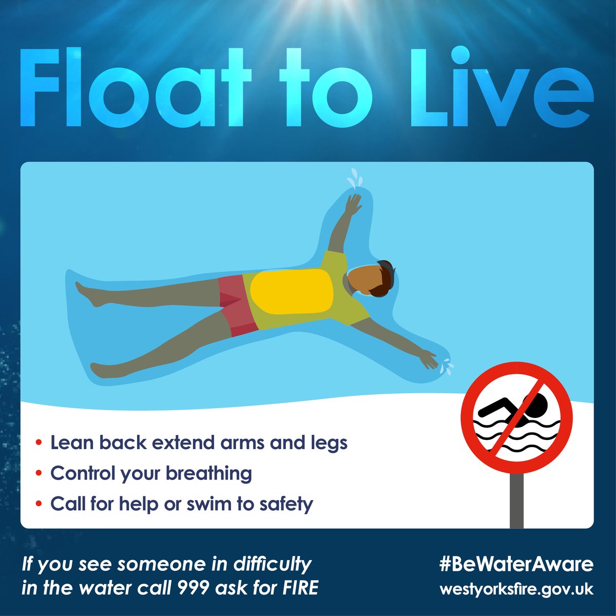During warmer weather, it might be more tempting to take risks around water which can tragically take lives.

Please resist the temptation to cool off in open water as this can be extremely dangerous

More info 👉 westyorksfire.gov.uk/safety/water-s…

#BeWaterAware