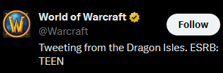 janitor_just's tweet photo. @Warcraft "TEEN" huh?  Are you sure about that? https://t.co/LZO5oIQ8Pw