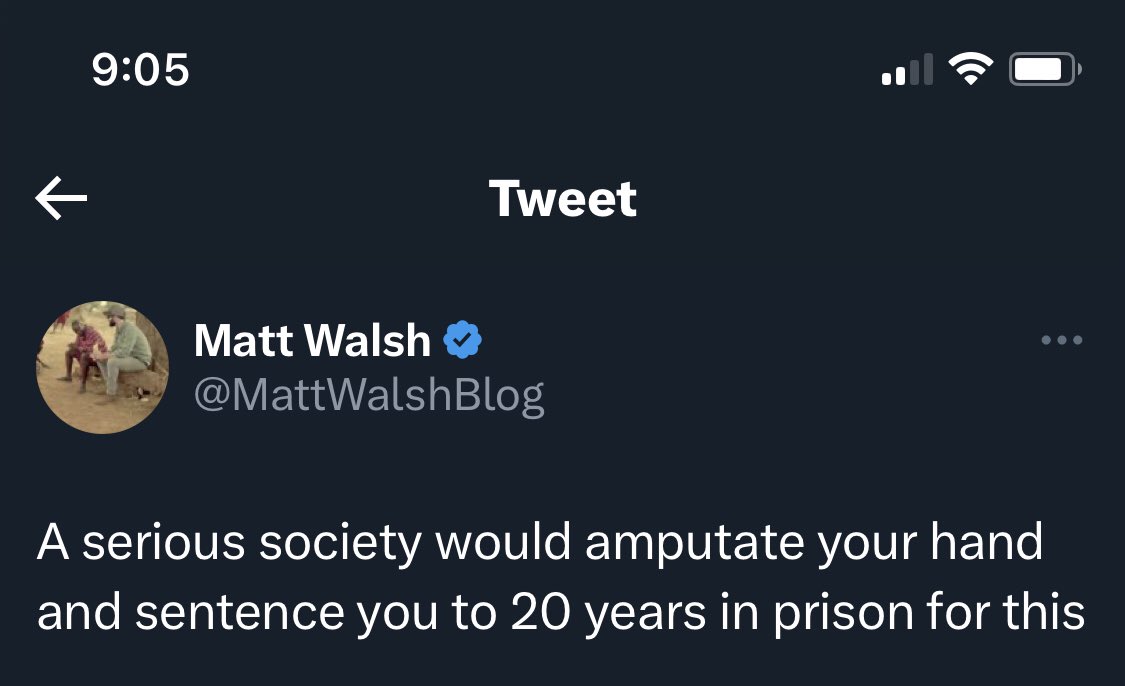 Here is Matt Walsh calling for torture and dismemberment of protesters