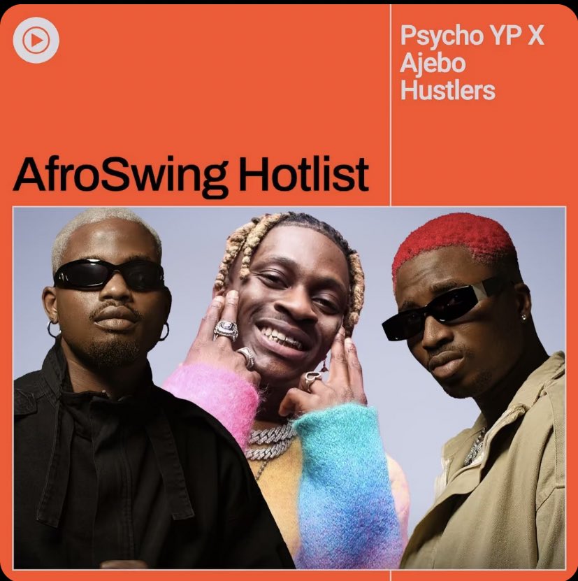 ☔️ Psycho YP is the cover of @youtubemusic “AfroSwing Hotlist”
Playlist 🫵🏾

Keep streaming Not My fault 💚