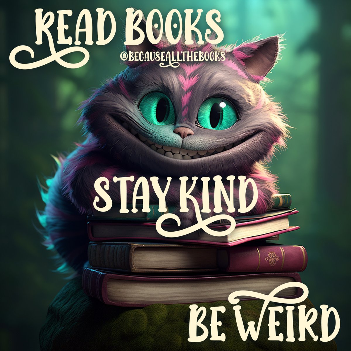 Read Books ✅
Stay Kind ✅
Be Weird ✅

#BecauseAllTheBooks #ReadBooks #StayKind #BeWeird