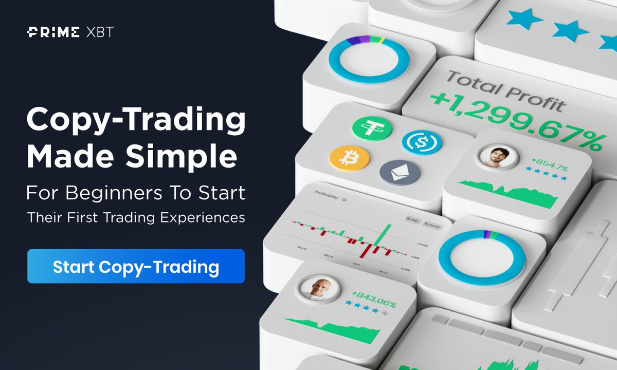 PrimeXBT's tweet photo. ☑️ We've made #trading simple for beginers.

👥 Simply follow skilled traders on #PrimeXBT, copy their strategies, and trade like pro. No confusion, just seamless copy-trading.

👉 Start copy-trading: https://t.co/snyze0PIkE https://t.co/lKjrFEBwV1