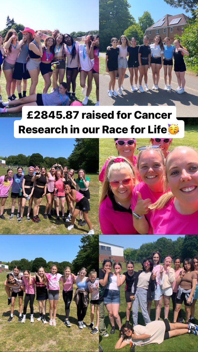 £2845.87 raised for <a href="/cr_uk/">Cancer Research UK</a> from last weeks Race for Life💗 Well done to everyone who signed up and raced last week, who wore pink for non uniform &amp; those who bought in extra donations! A huge amount of money going to an amazing cause!! A very humbling and proud day for PE!