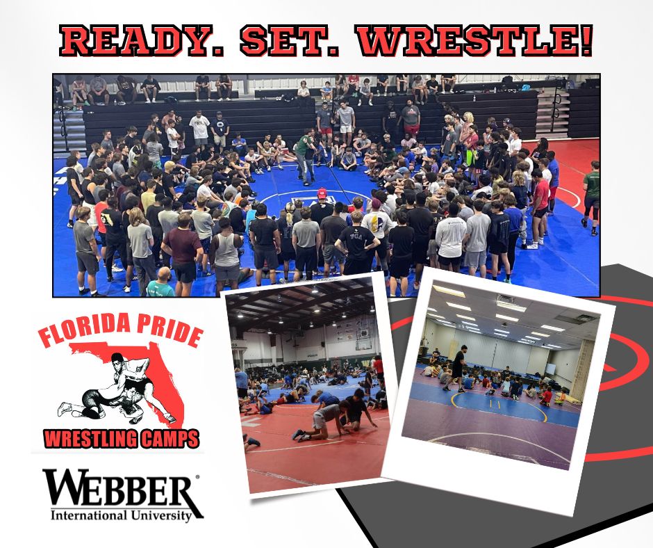 Webber_edu's tweet photo. The 2023 Florida Pride Wrestling Camp had a great turnout! We're excited to host this annual event on campus every summer, and love seeing young athletes work hard to improve their sport while having a great time. #takeittothemat #floridapridewrestlingcamp #whatshappeningatwebber https://t.co/TLmiW2jkYU