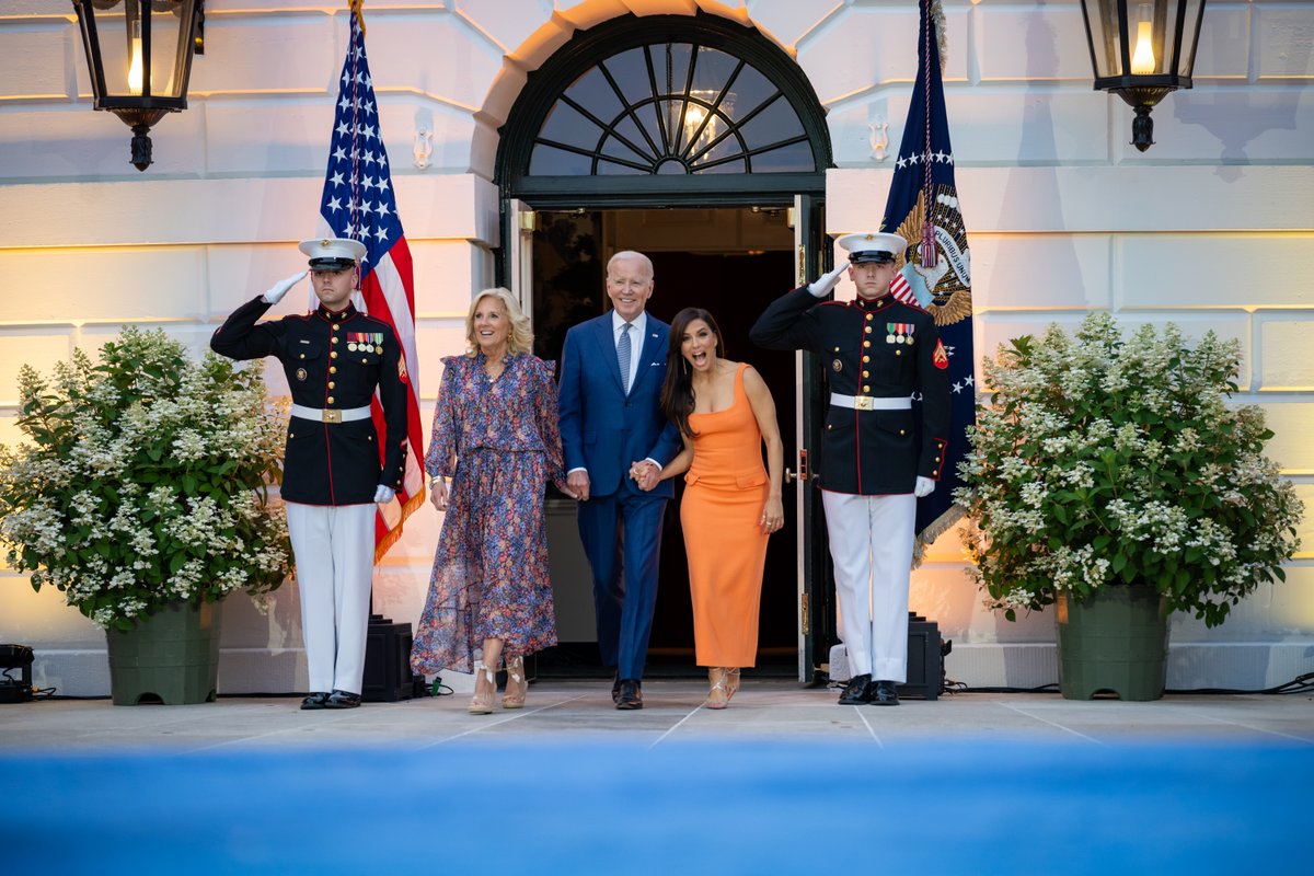 WhiteHouse46's tweet photo. Last night, the White House hosted a screening of "Flamin Hot," a film that reminds us of the power of diversity and hope in America.

This Administration is honored to host the first ever public screening of a film focused on the Hispanic community at the White House. https://t.co/EN3Zn5nJPF
