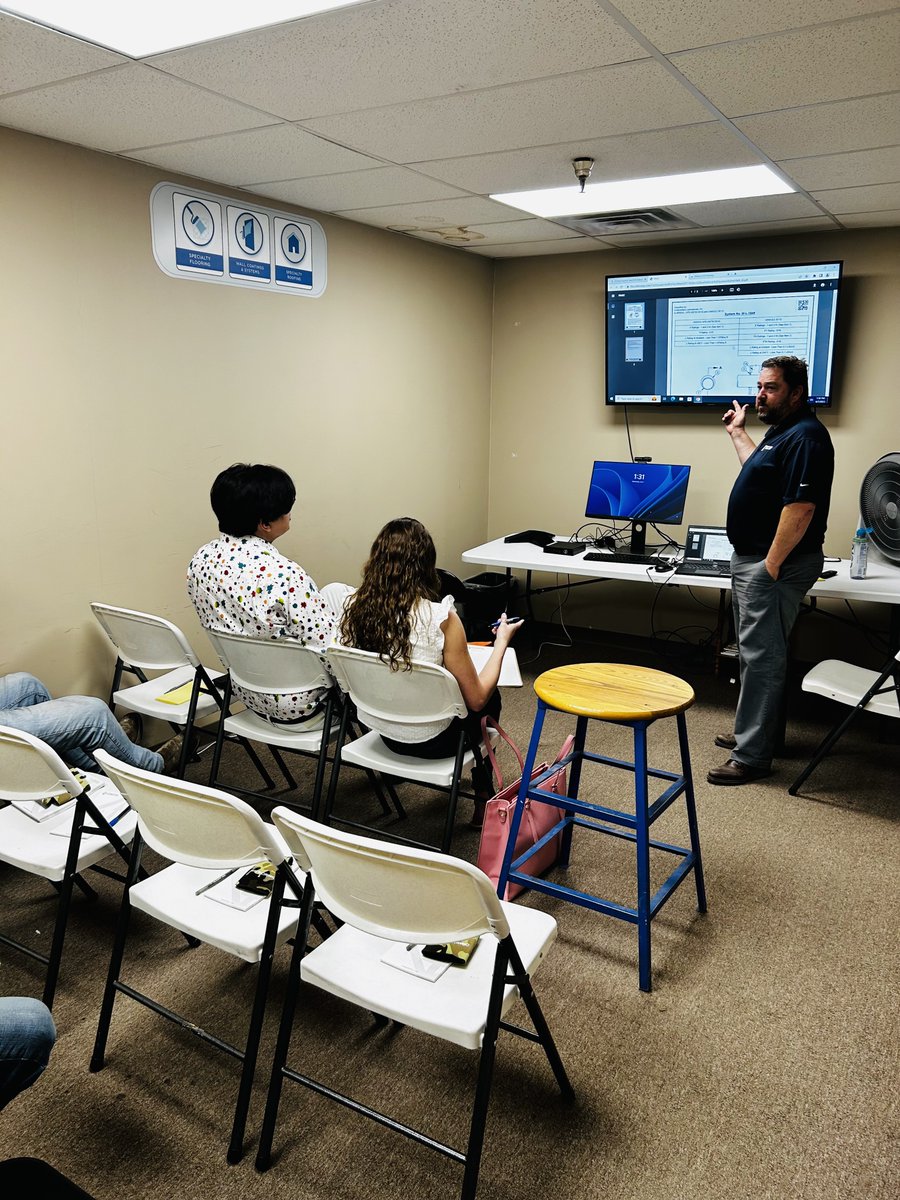 Memphis Outside Sales Representatives Teo Mason and Charles Kelley have been conducting customer training sessions. This past week they held firestopping training on the required preparation and installation techniques for applying material to a wall covering. #Memphis #FireStop