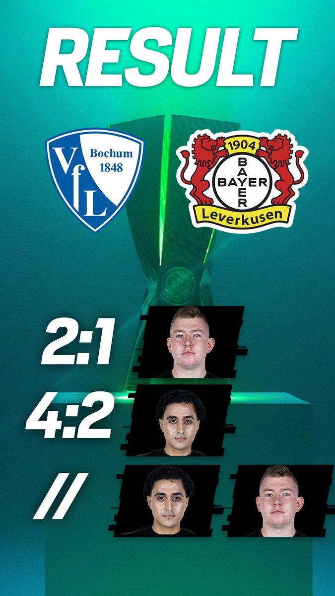 b04esports's tweet image. Our #DFBePokal journey ends in today‘s quarterfinal … 😕

Heads up, boys! ⚫️❤️

GG @VfL1848eSports 

@bayer04fussball I @bayer04_en I @marclandwehr I @FurkyPlayz I @_Bulji I @DFB_eFootball I #B04eSports