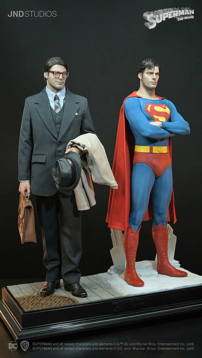 JND #ChristopherReeve #Superman and #ClarkKent 1:3 Scale Hyperreal Movie Statues supermanhomepage.com/jnd-christophe…