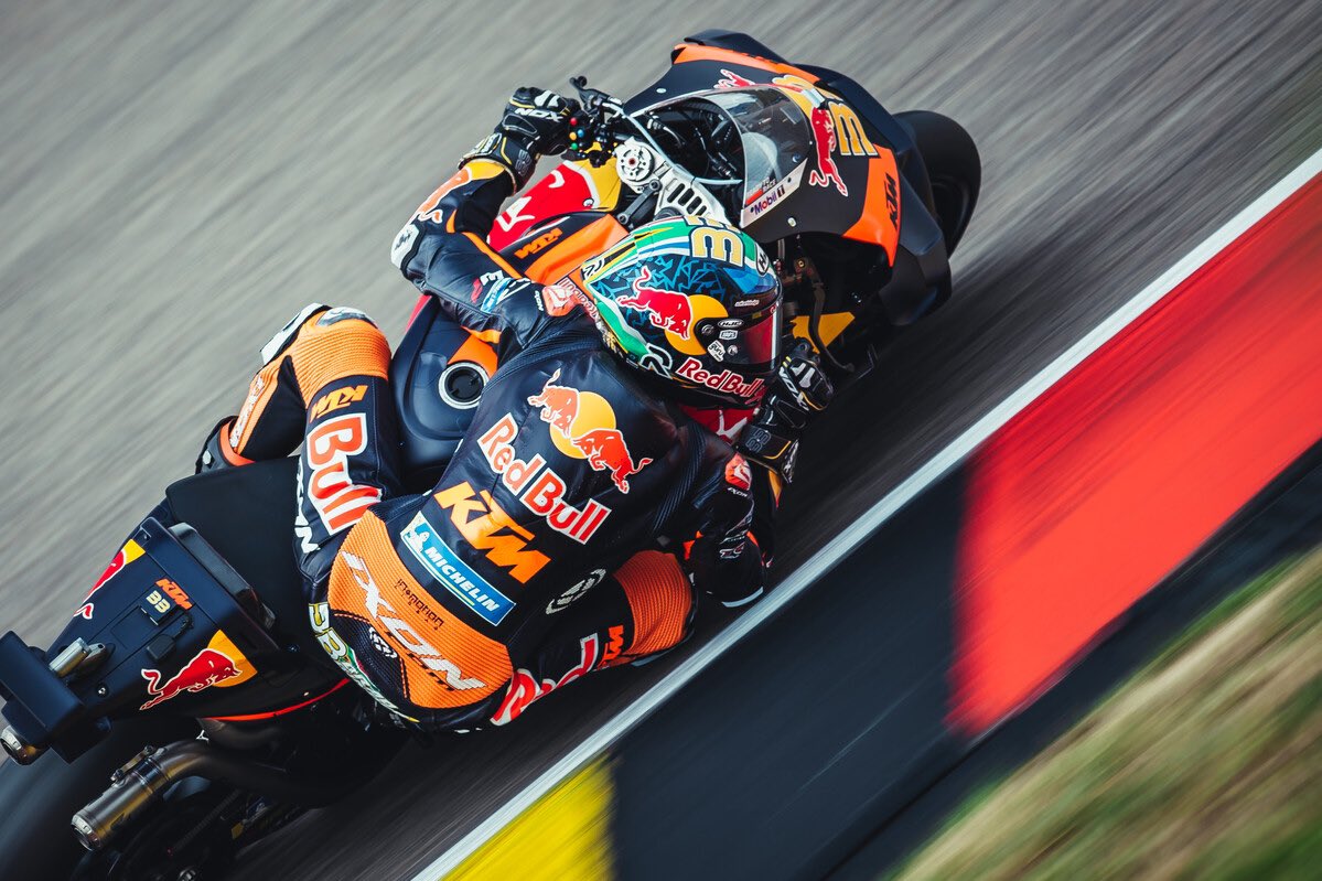 Back on track for Practice 2. 💪 

One hour session to secure our spots in Q2️⃣.

#KTM #ReadyToRace #GermanGP 🇩🇪