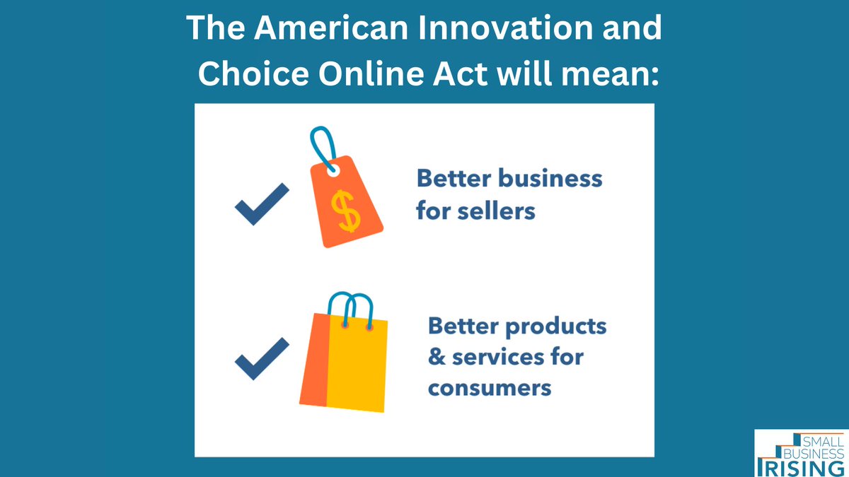 Yesterday, <a href="/amyklobuchar/">Amy Klobuchar</a> &amp; <a href="/ChuckGrassley/">Chuck Grassley</a>  reintroduced legislation that would outlaw some of the most egregious tactics Big Tech uses to exploit and undermine small businesses.

AICOA, if passed, will address monopoly power problems across the economy. 

smallbusinessrising.net/updates/statem…