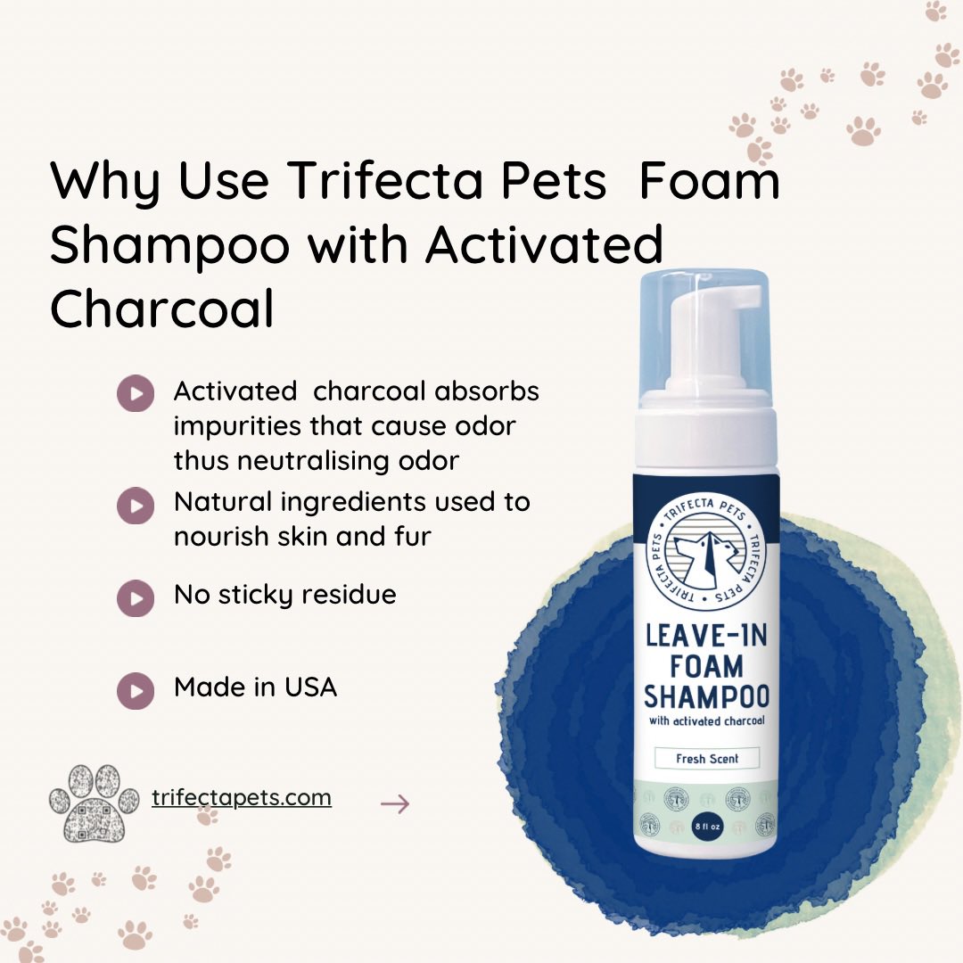TRIFECTAPETS's tweet image. Why our rinseless shampoo with activated charcoal is different than the other products out there. Make your life and your pets life easier! #dogs #pets #cats #SmallBusiness #womanownedbusiness #madeinusa