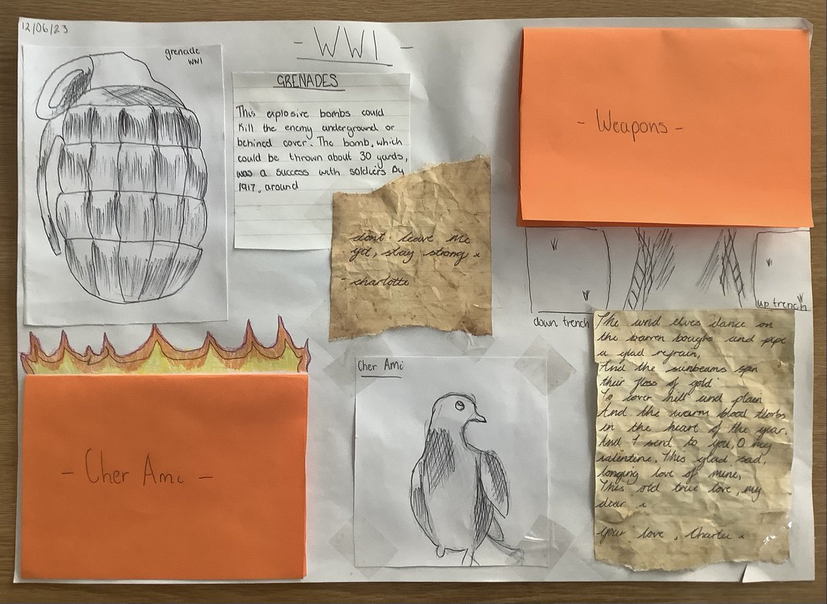 Great work from S3 today, particularly enjoyed learning about Cher Ami, the pigeon who earned a medal in WW1!