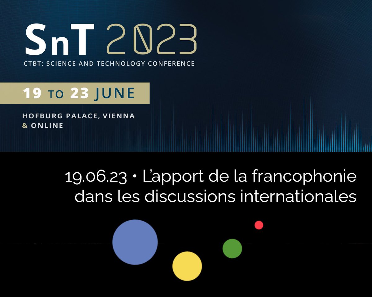 « La francophonie dans les discussions internationales » c’est le thème du débat public que nous animerons lundi en marge du SnT de l’OTICE <a href="/CTBTO/">CTBTO</a> avec les Ambassadeurs <a href="/henrimonceau/">Henri Eli Monceau</a> (OIF), Hournau-Pouëzat (<a href="/FranceONUVienne/">France ONU Vienne 🇫🇷</a>), Vermeulen (<a href="/BelgiuminVienna/">Belgium in Vienna</a>) et Cissé  (Côte d’Ivoire)