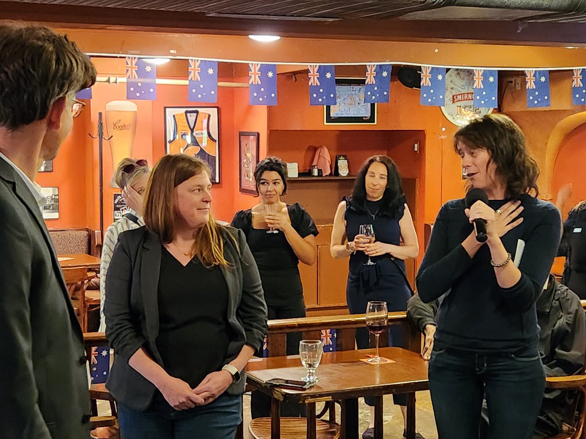 AME_BC's tweet photo. Last night, we bid farewell to Kendra Johnston, AME Past President &amp; CEO, who has been an exceptional leader. Her dedication &amp; compassion have left an indelible imprint on AME &amp; the mineral exploration industry as a whole. We wish Kendra all the best in her future endeavors. https://t.co/7XBEBF6KWV