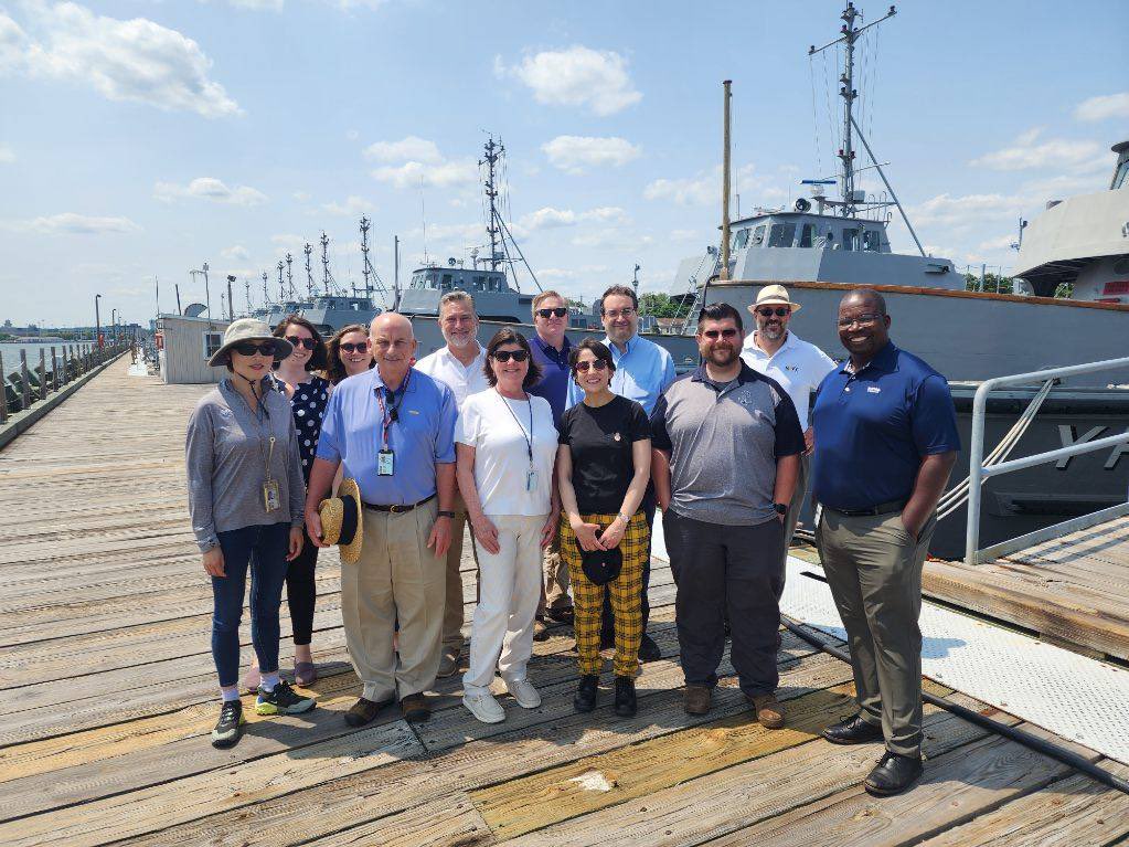 Yesterday, Nimitz Library staff took advantage of the beautiful weather and visited the Waterfront Readiness Department, touring the facility and a YP (Yard Patrol) boat.  Thank you to the WRD staff for your time and giving us a glimpse of your operations!