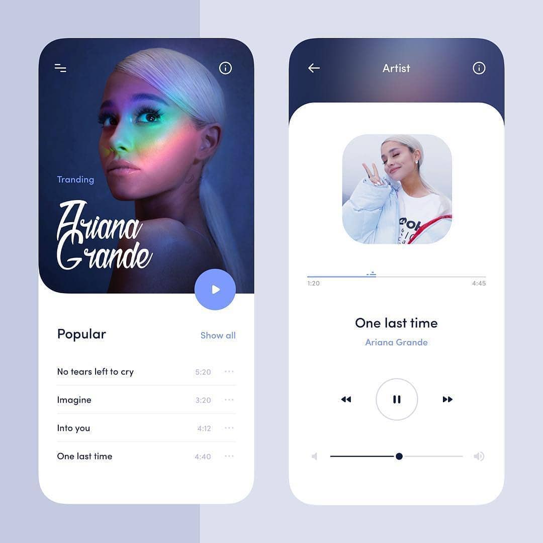 Music player design😍 . ⚡Want to get featured? tag us uxbucket or use #uxbucket ⚡ . . Follow us for daily UI/UX Inspiration : uxbucket 🔥😍 . ✒️Designed by alex.arutuynov . . . . #uxbucket #uiinspiration #uiconcept #uiuxdesign #uitrends #uidesign… dlvr.it/SqnVR7