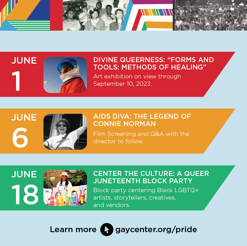 LGBTCenterNYC's tweet photo. Don't miss out on our fun Pride events this year! Visit https://t.co/rUmfSv0aIm to get updates and register for a film screening, art exhibition, and more!

#CenterPrideAt40 #PrideAtTheCenter https://t.co/SVo2cJvemV