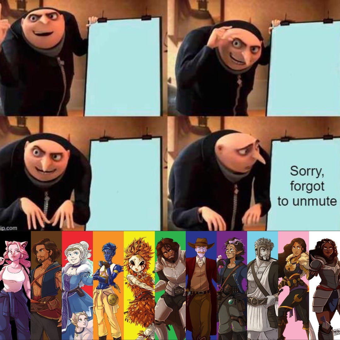 When you're trying to describe the most important social interaction your character has ever had 🎙️😱 #ttrpg #gaymer #actualplaypodcast  #OopsMutedMic