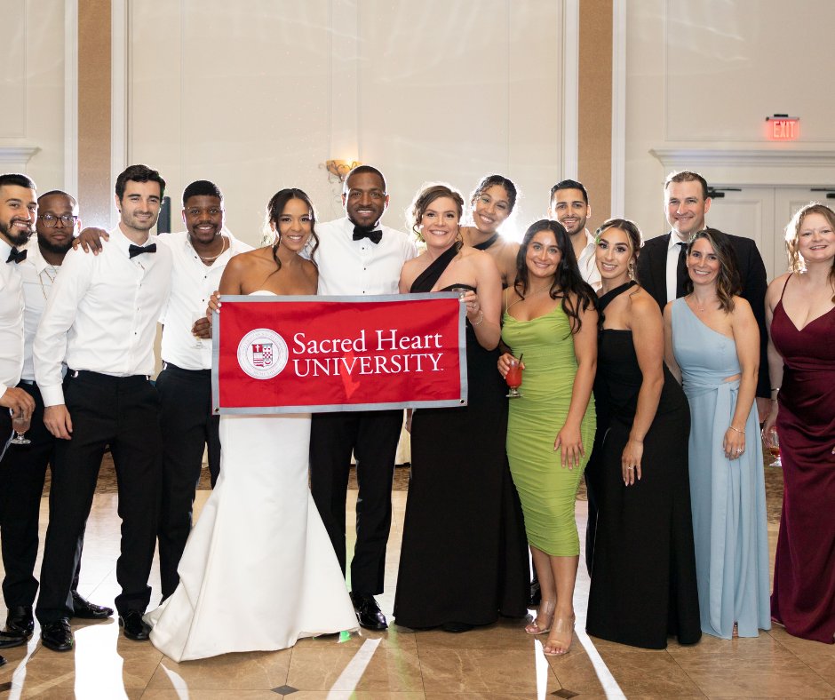 Congratulations to #SHUAlumni Alexa Brisson '17 and Shaq Saunchez '17 who tied the knot this month with all their fellow Pioneers standing beside them ❤️ #SHUCouple #WeAreSHU #SHULove 

Recently engaged or married? DM us your photos for a chance to be featured!