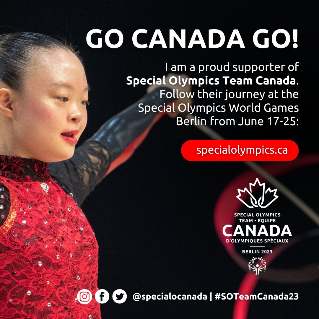 We are proud supporters of @SpecialOCanada! Good luck to the 89 Special Olympics athletes from across the country competing at the Special Olympics World Games Berlin 2023. Let's go, #SOTeamCanada23! Shine bright and inspire us all! 🇨🇦✨