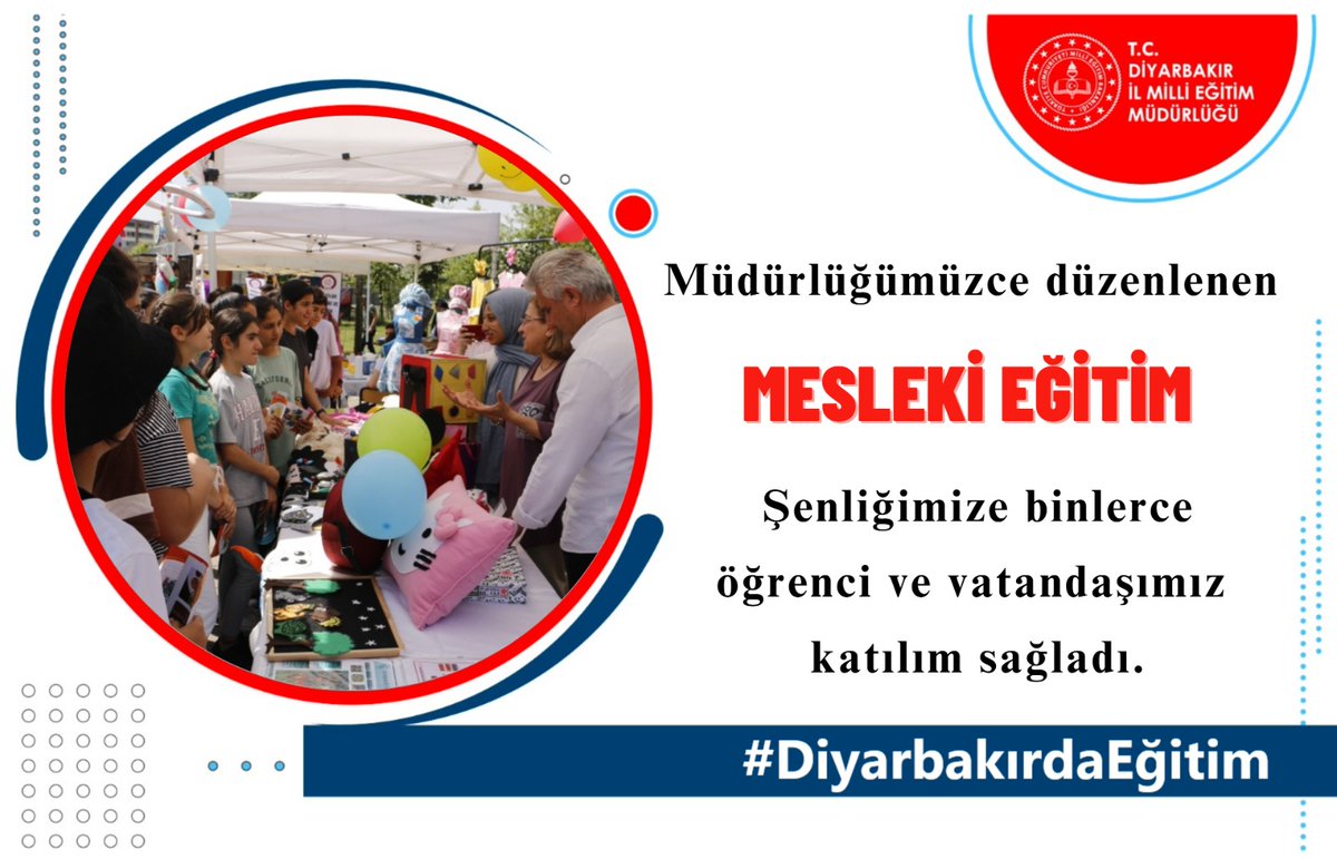 🌟2022-2023 eğitim-öğretim yılında,Müdürlüğümüzce düzenlenen Mesleki EĞİTİM Şenliğimize binlerce  öğrenci ve vatandaşımız  katılım sağladı.

#DiyarbakırdaEğitim📈

@tcmeb
@Yusuf__Tekin
@aliihsansu_
@Murat4Kucukali