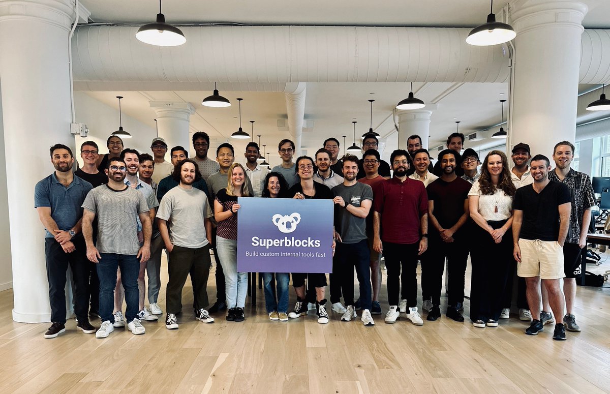 Superblocks is on a growth spree 🚀 It was an absolute blast having everyone at our NYC headquarters this week! Want to join a product-focused engineering team on a mission to reinvent the fundamental paradigms in software development? Check out bit.ly/3CyPOal