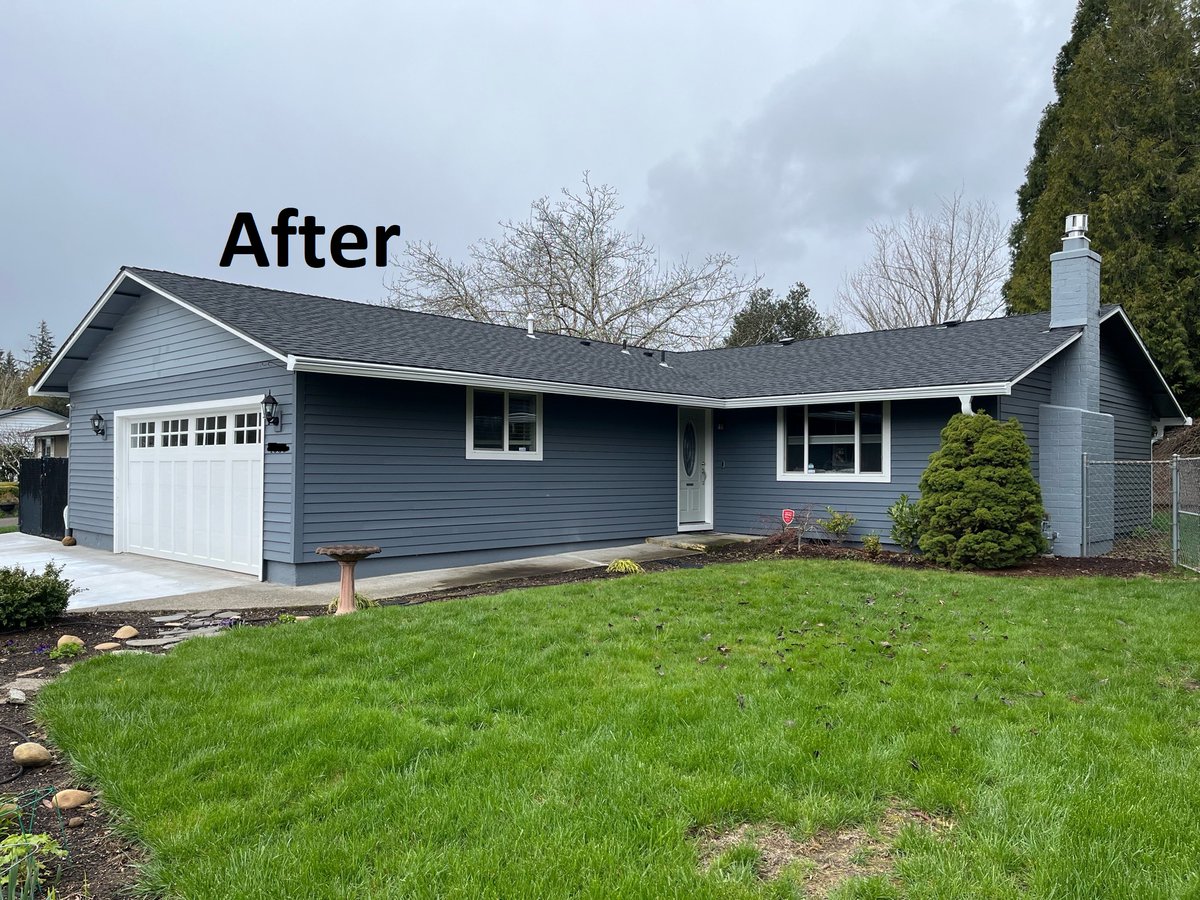 WOW!! Check out this awesome before and after Beavercreek home reno! #guttershutter #beavercreek #or #PNW #homemakeover