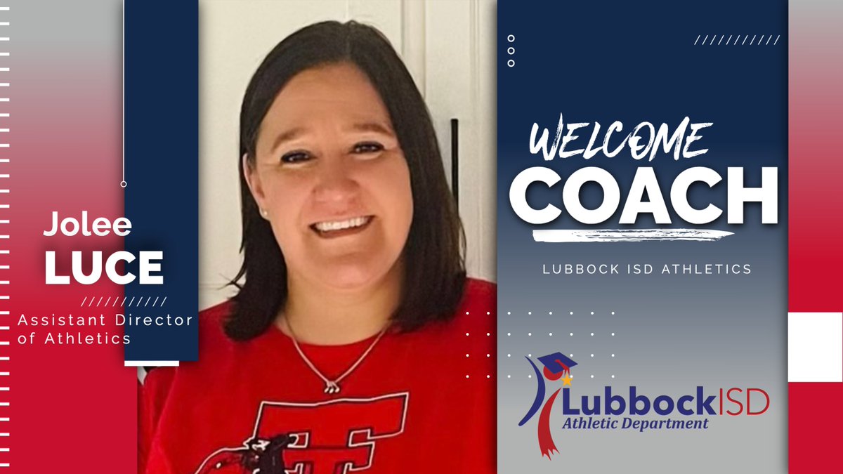 Please join Lubbock ISD in welcoming Jolee Luce as Assist.Director of Athletics. Luce currently serves as an assist. principal at Coronado HS and brings an extensive and impressive background in athletics and administrative experience. Luce will be begin her role on July 1st.