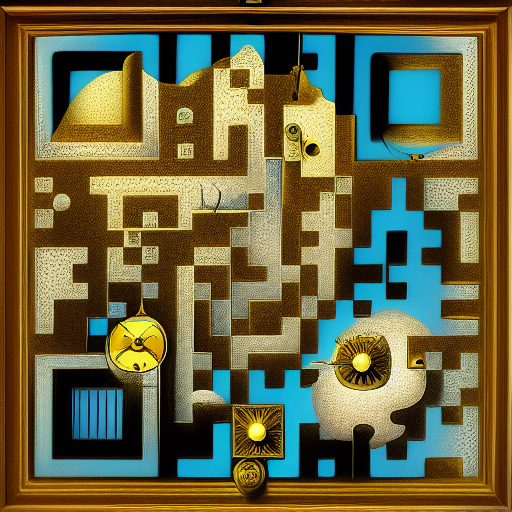 SaquibOptimusAI's tweet image. #QRArt #GenerativeAI 
Prompt 1: "Salvador Dali, Melting Clocks."
Prompt 2: "Modern urban landscape, high rise buildings."