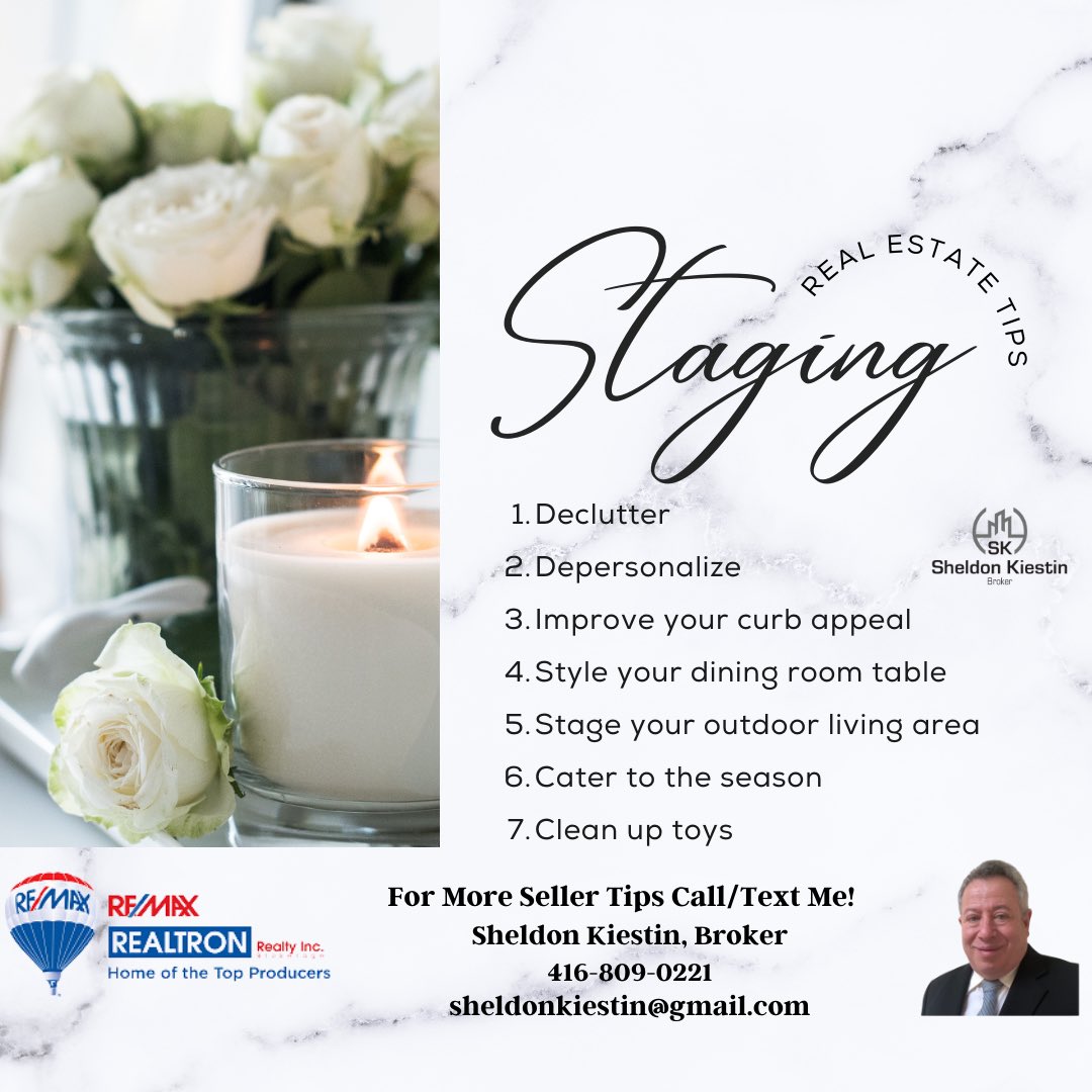 Sheldon_Kiestin's tweet image. Thinking about selling your home? Let me show you how successful home sellers get the most money, in the shortest time, with zero stress. Let’s talk! 

#torontorealestate #yorkregionrealestate #upsizing #downsizing #homesellertips #homestagingtips #remax #sheldonkiestinrealestate