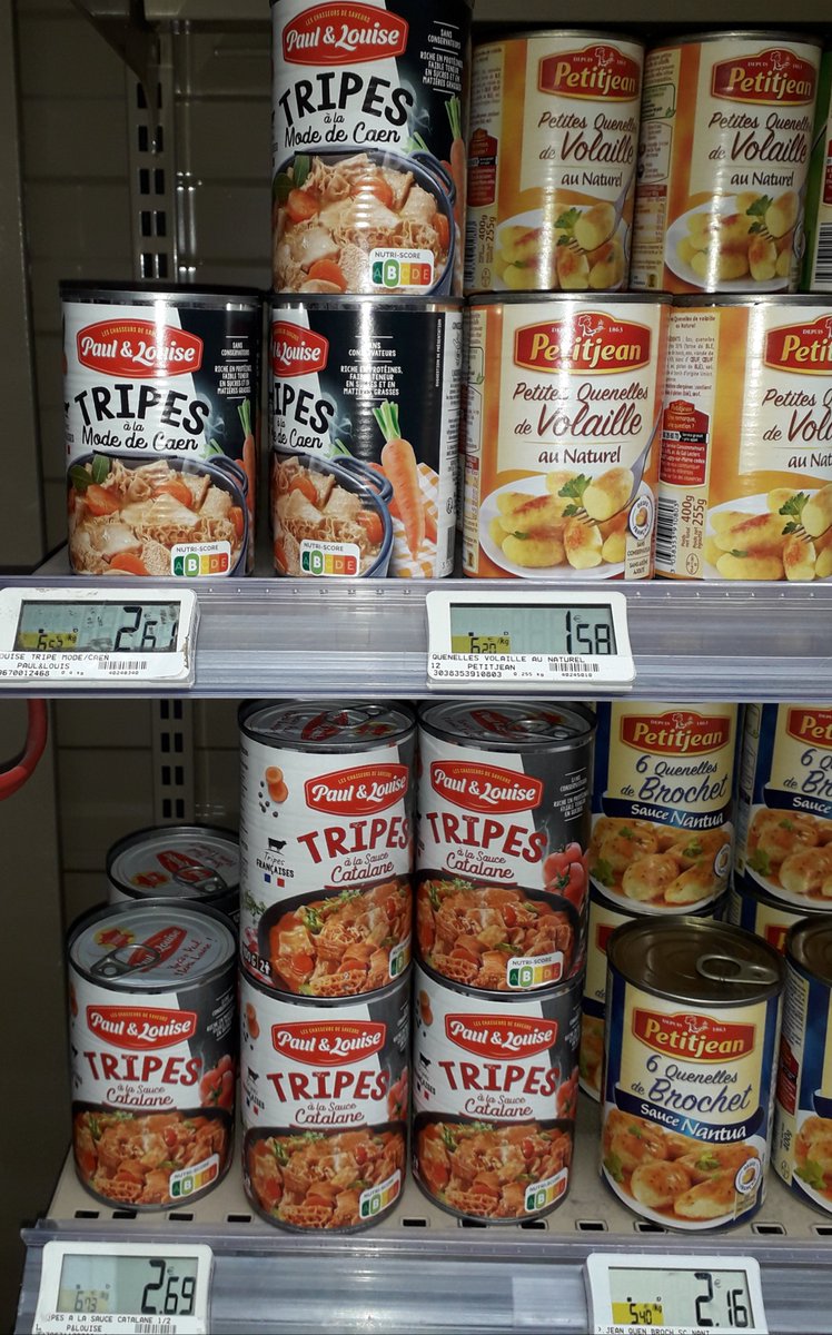No I didn't die and go to heaven (it's only tins, not the fresh stuff after all). #quenelles and #tripes make me happy. No need for heavy marketing @trip