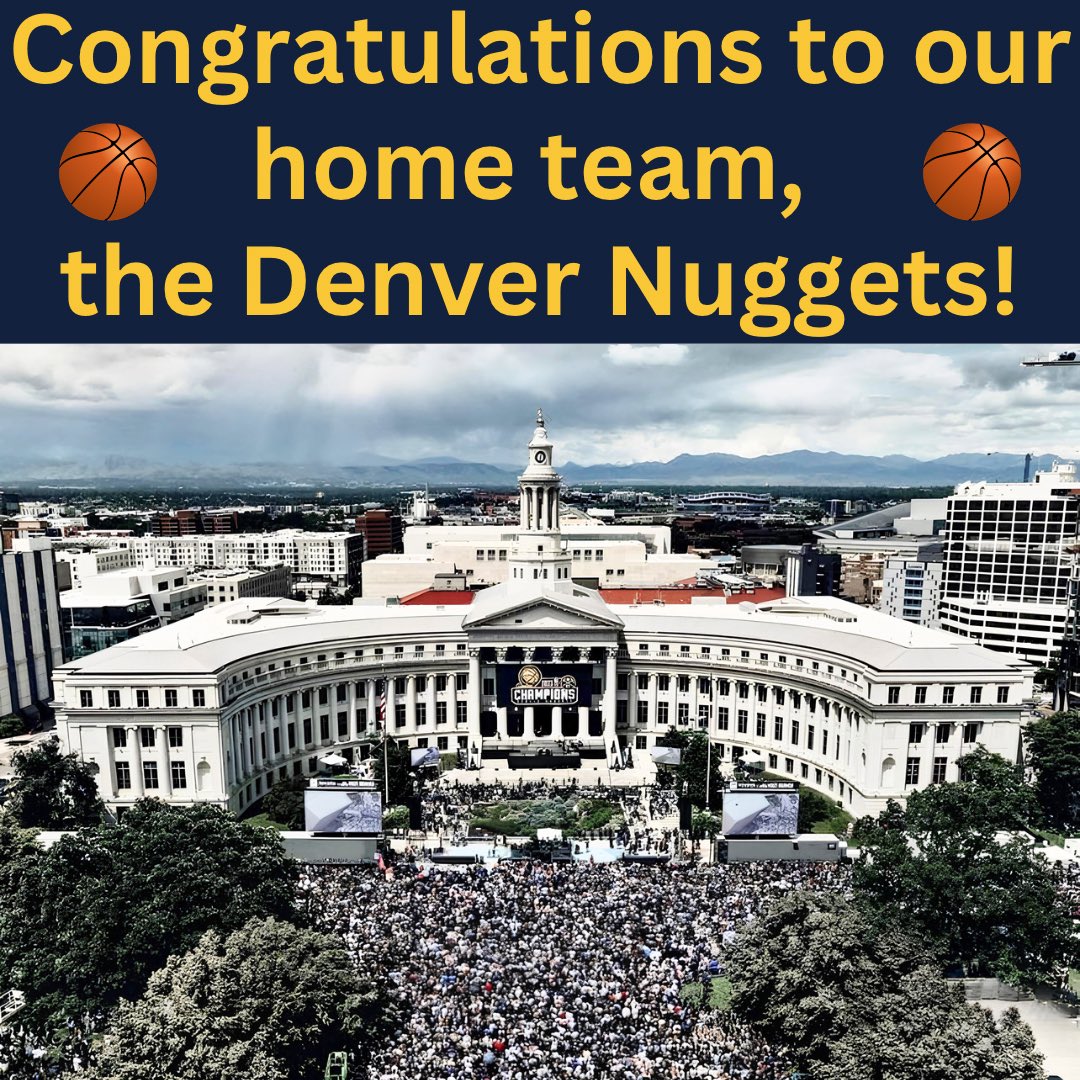 From one Colorado based organization to another, congratulations on capping off a spectacular season as NBA Finals Champs!