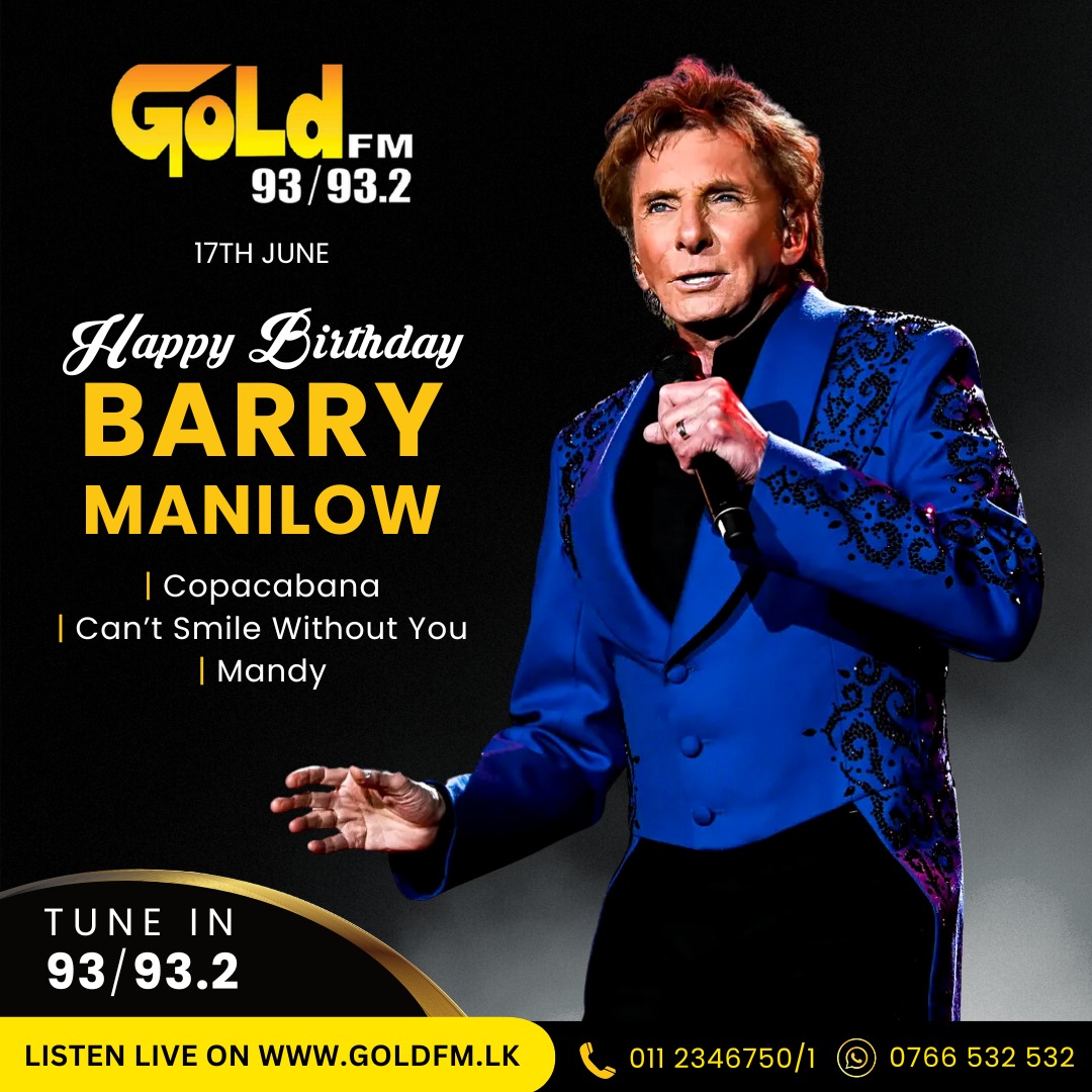 HAPPY BIRTHDAY TO BARRY MANILOW TUNE IN  93 / 93.2 Island wide    