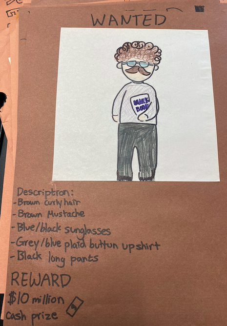 BPSHawks6's tweet photo. For our Science- Evidence & Investigation Performance Task students created a wanted poster for the culprit who stole our Mark Book. Will we be able to solve this crime and go to Grade 7? Stay tuned! #BPSHawks6 #BPSHawksLearn #WeAreCBE https://t.co/NJRZ5SEc4W