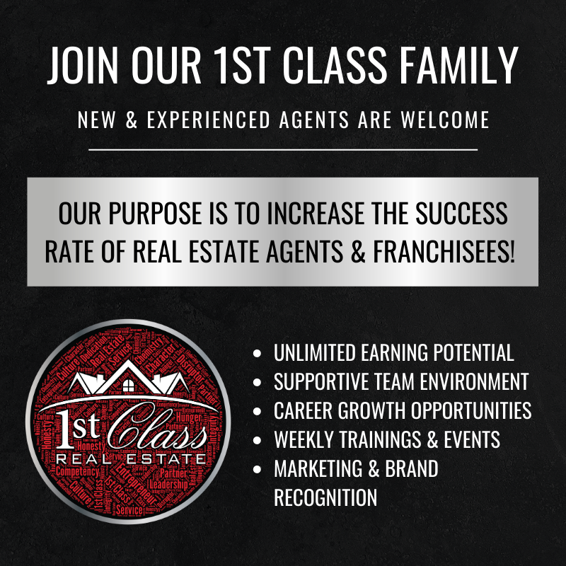 Whether it's becoming an agent or a franchise owner, we would love to have you! Here is a little bit of information about 1st Class Real Estate. If you have any questions, feel free to reach out! #1stclassrealestate #makeanimpact #1stclassimpact