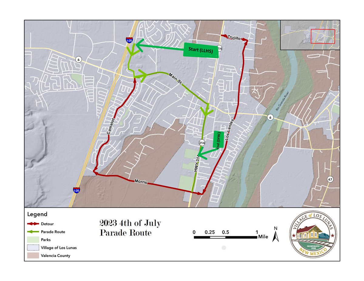 LLParksandRec's tweet photo. Below is the route for this years Fourth of July Parade as well as the link to register your floats!!

The prade will start at the Los Lunas High school and end at Daniel Fernandez Park🚗 ⚠️🛣️🚧

Register now!

https://t.co/8YJlaZux93 https://t.co/L7wKsXgoQ6