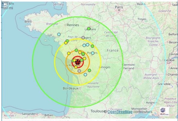 L’Ouest de la France a été frappé par un séisme puissant, dont l'évaluation est en cours mais estimée à environ 5,8 sur l'échelle de Richter.

Jusqu'à présent, un blessé léger a été pris en charge par les secours et de nombreux cas de chutes de pierres et de fissures ont été