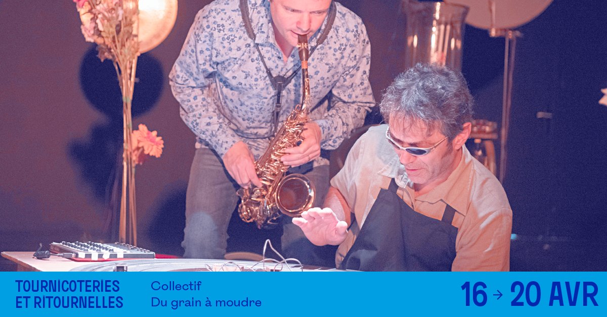 [Tournicoteries et Ritournelles] Collectif Du Grain à moudre Une multitude de machines intrigantes vont s’animer pour créer des sons étonnants. Un spectacle haut en surprise, où un saxophoniste et un chef d’orchestre mènent la mélodie sur le bout des doigts. #VolcanJeunesse