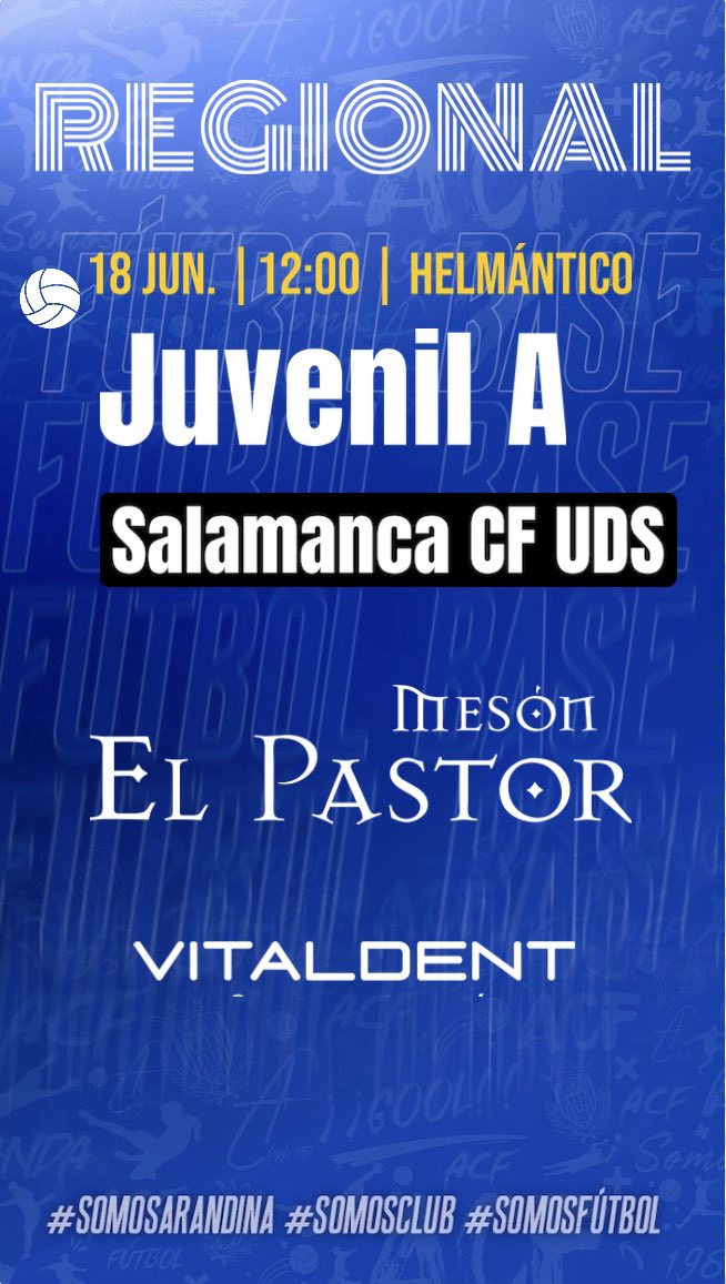 ⚽️ FÚTBOL BASE

El juvenil A Mesón El Pastor afronta este fin de semana la ida de la final por el ascenso a Liga Nacional.

#somosArandina
#somosCantera
#somosFuturo